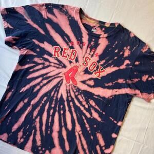 Boston Red Sox Bleach Tie Dye T-Shirt World Series Championship Patches XL